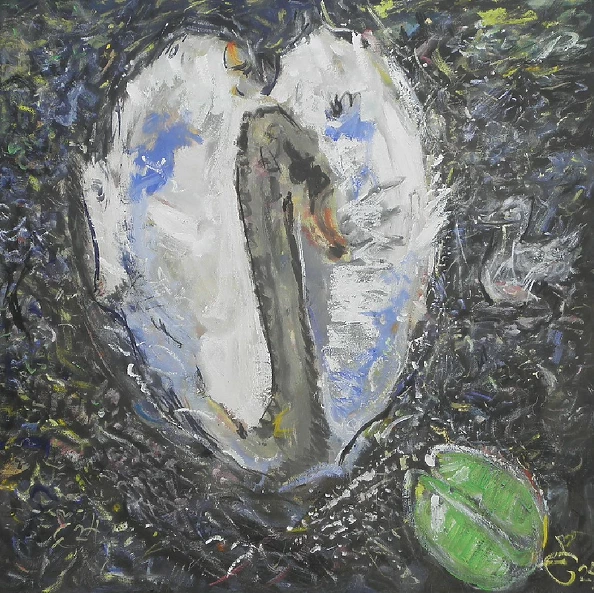 Eryk Maler - Łabędzie, 100x100 cm, 2024