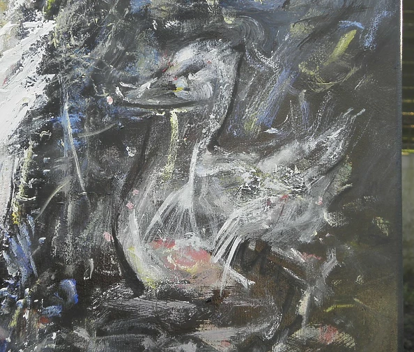 Eryk Maler - Łabędzie, 100x100 cm, 2024