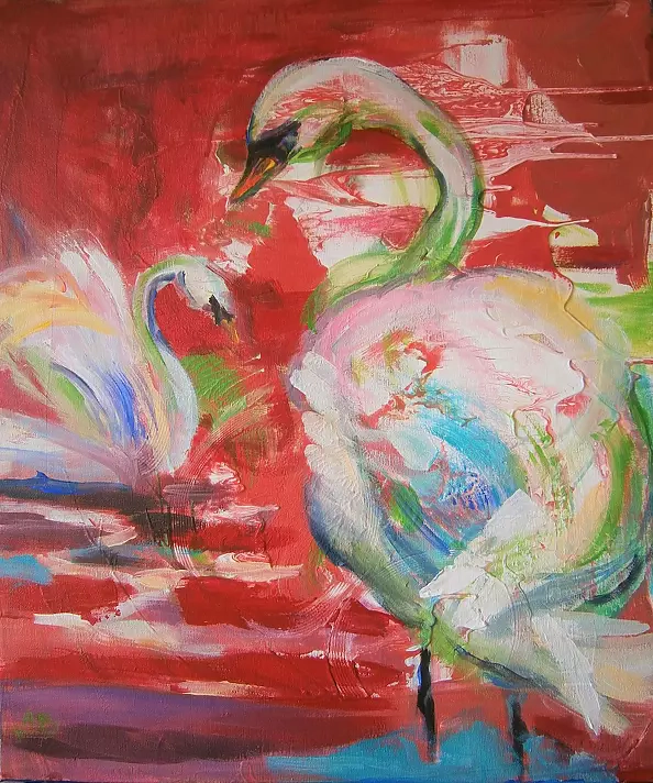 Anna Borcz - Łabędzie na Mazurach