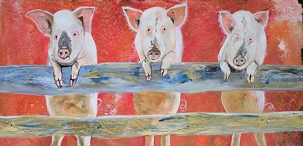 Ewa Mościszko, Ladies,  - canvas, 80 x 40