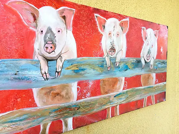 Ewa Mościszko, Ladies,  - canvas, 80 x 40