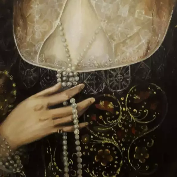 Sylwia Krupińska (Wójcik) - Lady Anne Pope (detail) Robert Peake the Elder