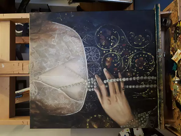 Sylwia Krupińska (Wójcik) - Lady Anne Pope (detail) Robert Peake the Elder