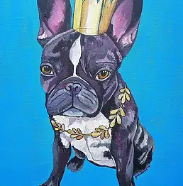 Joanna Bieńkowska, "Lady French", Acrylgemälde - Leinwand, 40 x 30