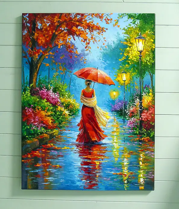 Olha Darchuk, Lady in Red, Obraz olejny - płótno, 60 x 80