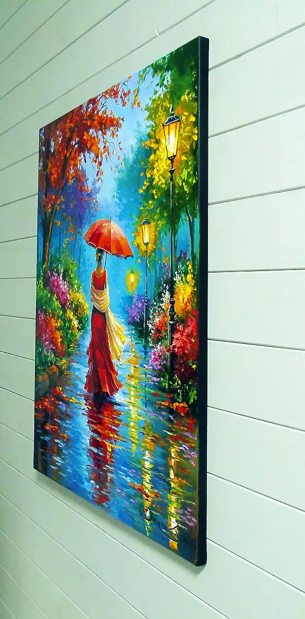 Olha Darchuk, Lady in Red, Obraz olejny - płótno, 60 x 80