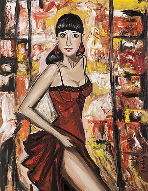 Justyna Anthony - Lady in a red dress