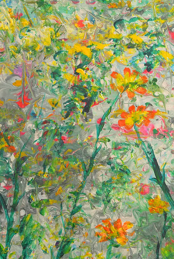 Jacek Rutkowski, Łąka 1, Obraz akrylowy - płótno, 40 x 50
