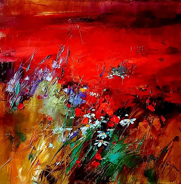 Grażyna Mucha - Meadow in red