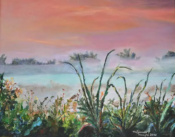 Małgorzata Marzęta - Meadow in the fog