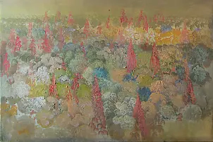   - Meadow with flowers rosey