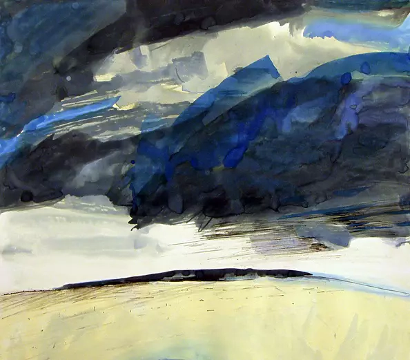 Olga Wielogórska - Pejzaż z chmurą I