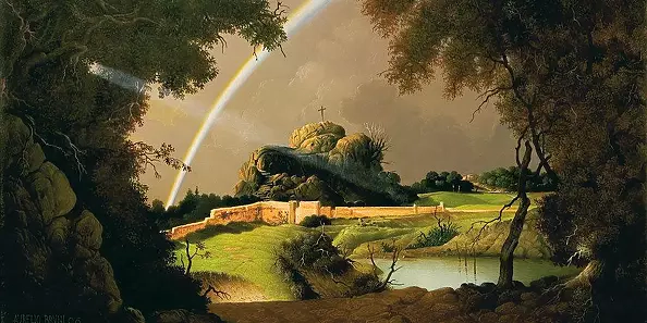Aurelio Bruni - Landscape with rainbow