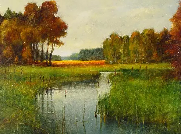 Tadeusz Gazda - Landscape with a River