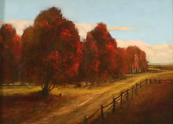 Tadeusz Gazda - Landscape with road