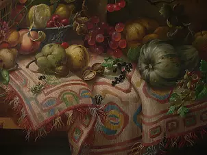 Aleksander Mikhalchyk - Large still life with fruit and vegetables. Episode. 