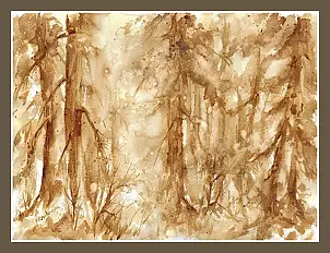   - Las painted coffee