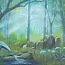 Luba Santkiewicz, Las mocy i spokoju natury , Obraz akrylowy - płótno, 40 x 30