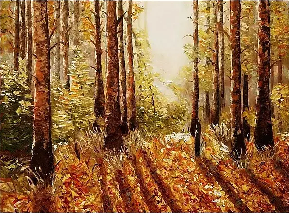 Anna Maria Modrzejewska - Las spatula painted