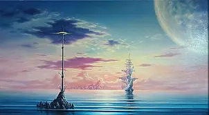   - Leuchtturm. Morgendämmerung.