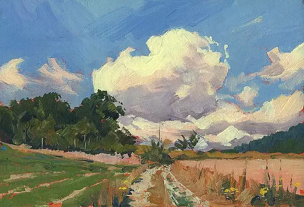 Leszek Legut - Summer, on the road Lubrza.