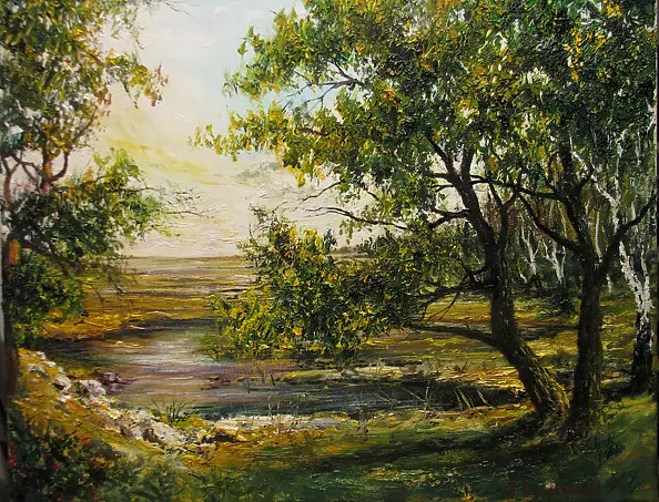 Tomasz Jaxa Kwiatkowski - Summer on the pond