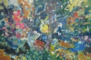 Eryk Maler - Sommer durch das Fenster: Weiden, 120x80, 2023