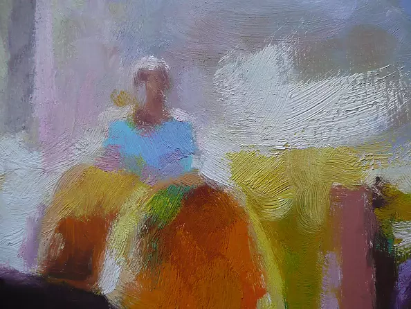 Barbara Gulbinowicz - Summer in the garden cafe.