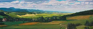 Wojciech Pater, Lato, Obraz olejny - płótno, 120 x 40