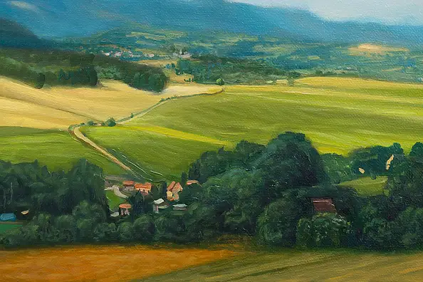 Wojciech Pater, Lato, Obraz olejny - płótno, 120 x 40