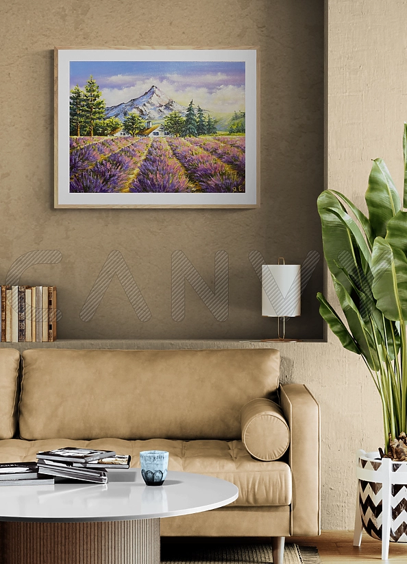 Yana Yeremenko - "Lavender Paradise", oil painting, Landscape with flowers