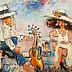Dariusz Grajek, Ławeczka zakochanych..., Obraz akrylowy, Obraz olejny - , 120 x 80