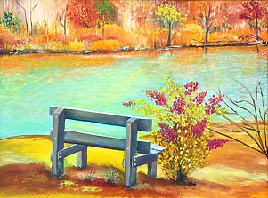   - Bench by the water