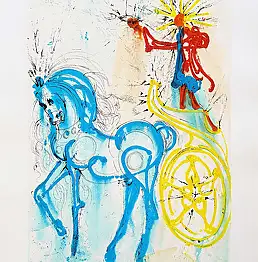 Salvador Dali - Le cheval de triomphe, rok 1970,