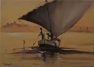 Krzysztof Kloskowski - Łebscy rybacy, poranne ściąganie sieci