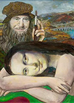 Stanisław Młodożeniec - Leonardo i Mona Lisa