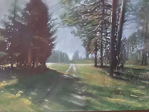 Andrzej Siewierski - The forest road in Rydzewo.