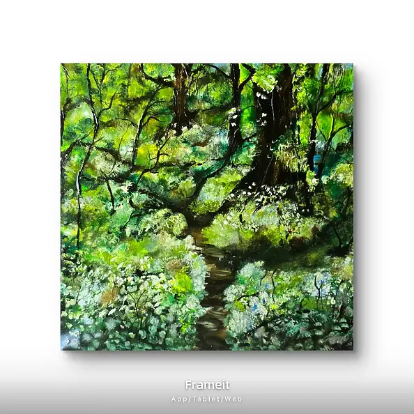 Ewa Mościszko, Incanto della foresta, Quadro ad acrilico - tela, 50 x 50