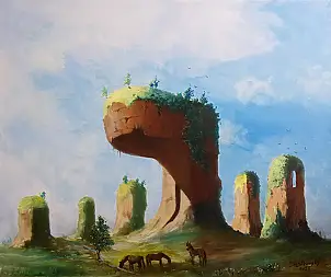 Roman Hnedkovsky, Летний день, Масляная картина - холст, 60 x 50