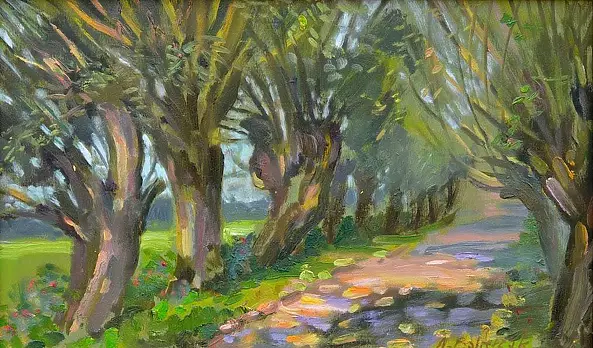 Alojzy Balcerzak - Summer landscape road