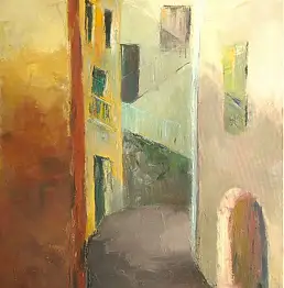 Jolanta Knapek, летняя прогулка, Масляная картина - , 50 x 100