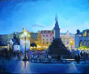 Renata Rychlik - Letni wieczór na krakowskim Rynku