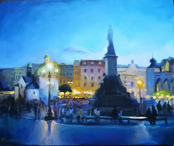 Renata Rychlik - Letni wieczór na krakowskim Rynku