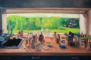 Wojciech Pater, Letnie Światło, Obraz olejny - płyta, 60 x 40