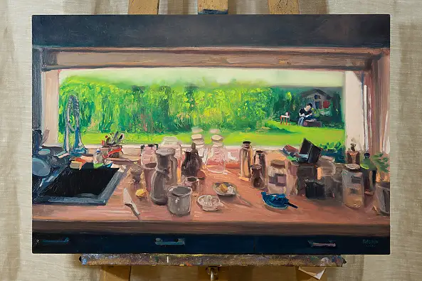 Wojciech Pater, Letnie Światło, Obraz olejny - płyta, 60 x 40