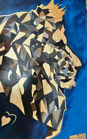 Alicja Walczak, Lion-Power,Victory, Other, Acrylic painting - canvas, 100 x 150