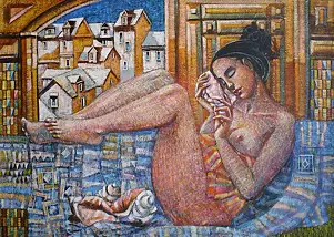 Maciej Urbaniak - Lying girl with shell