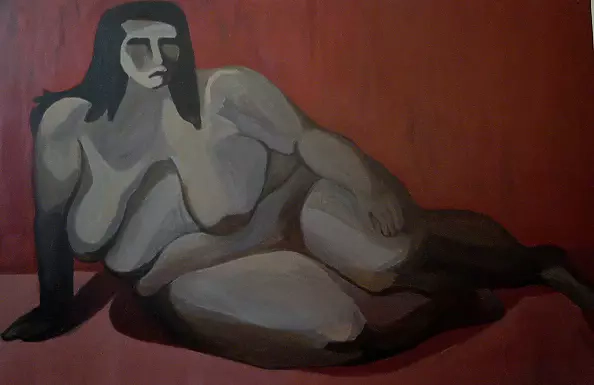 Małgorzata Kurowska - Leżąca w czerwieni