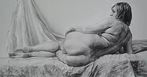 Владимир Иванов - Лежащая натурщица