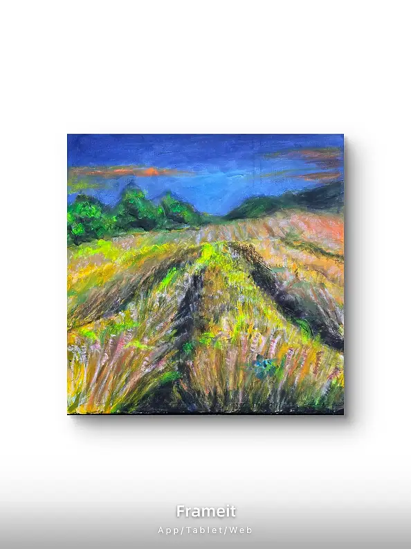 Krystyna Mościszko, Lichitian fields, Acrylic painting - canvas, 50 x 50